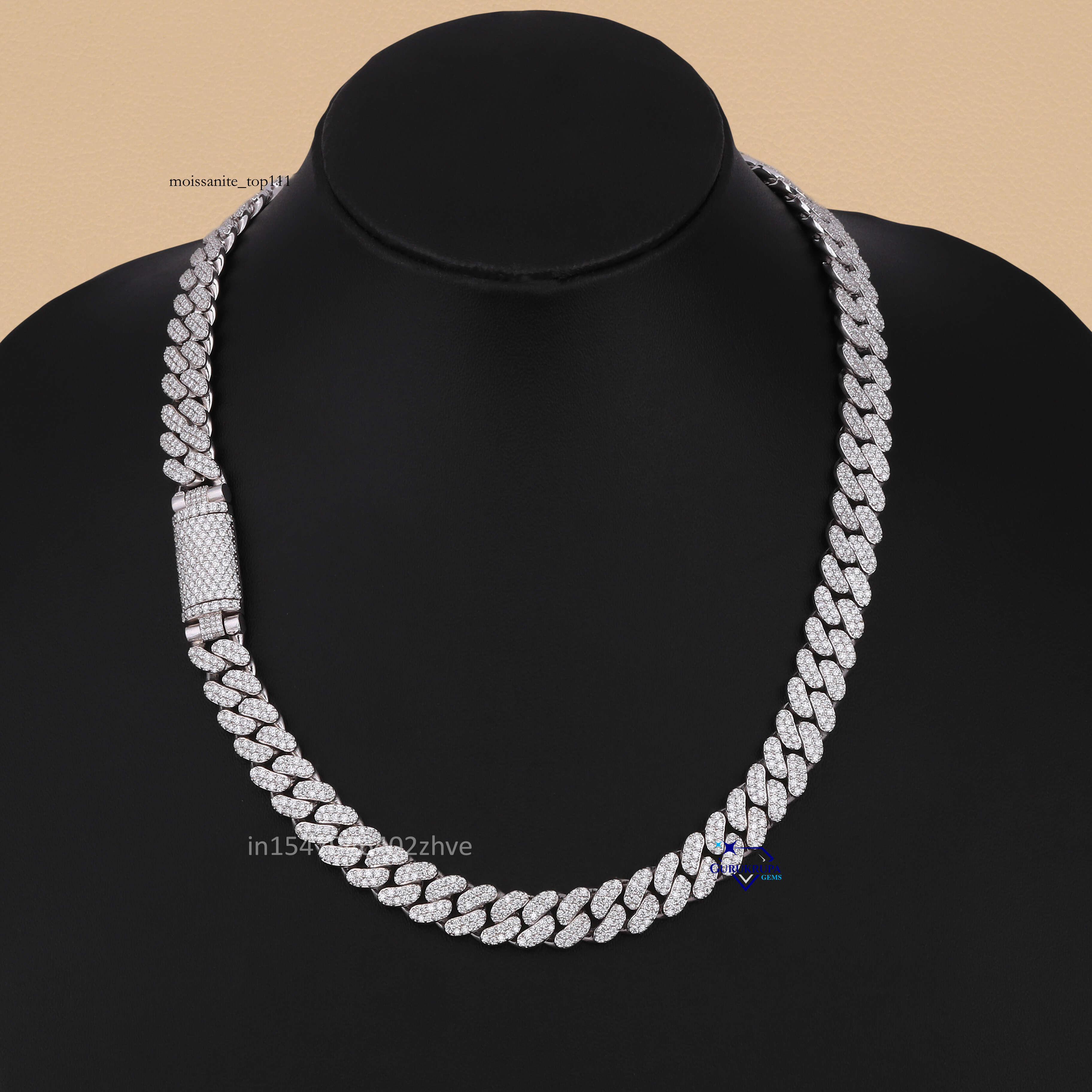 Hip Hop 14KT 10 MM Heavy Custom Necklace Men High Quality VVS Moissanite Dias Cuban k Chain Gold Sier Main Pearl