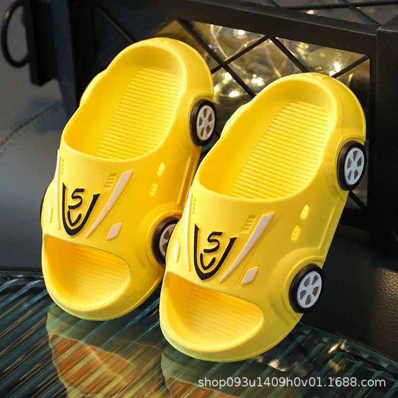 CINESSD Kids Luminous Slippers Summer Sandal Indoor Outdoor Soft Anti-slip Cartoon Car Kids Shoes Personality Children SandalsT250311