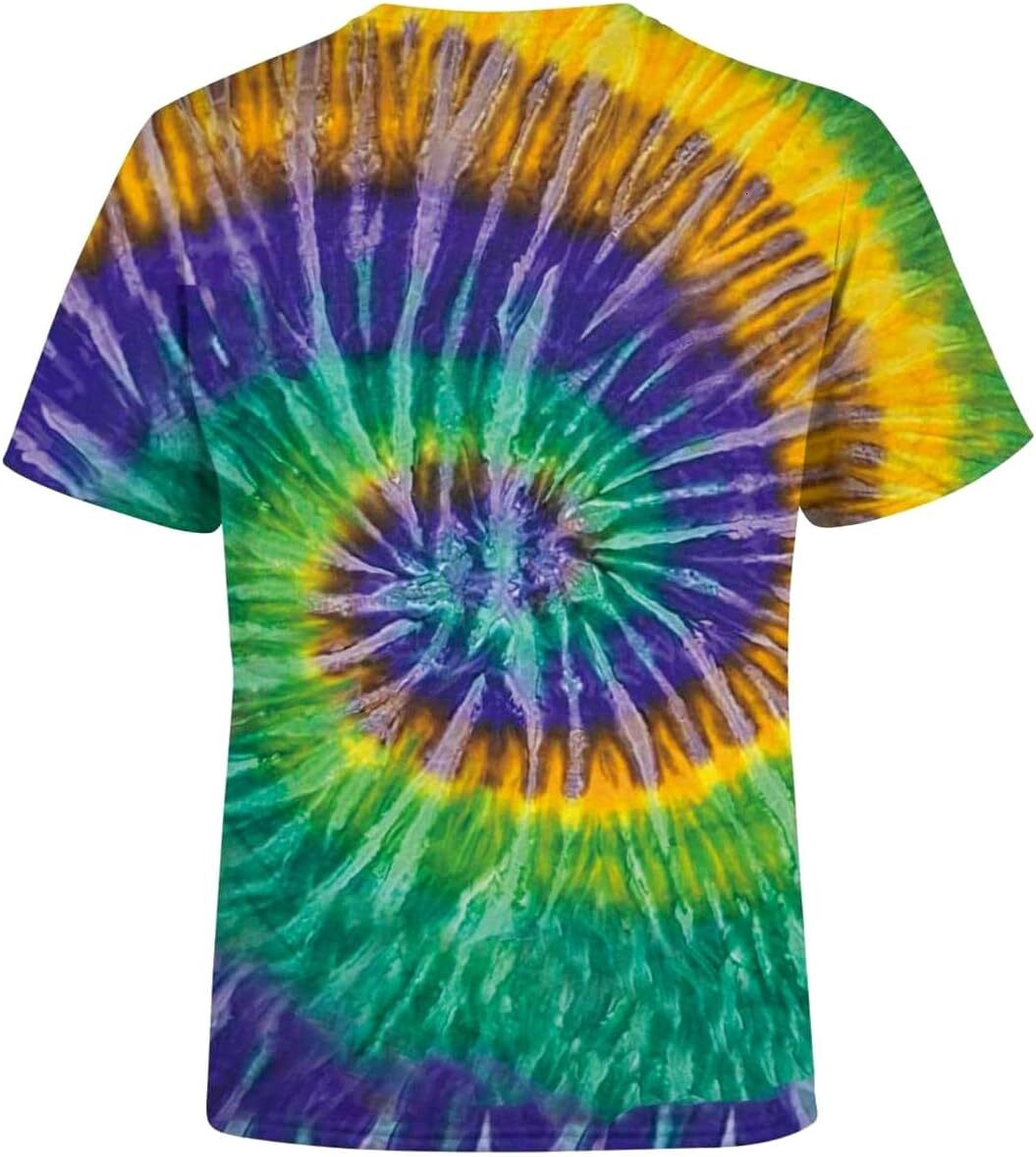 Mens T shirt Tie Dye Shirts for Men Women, Short Sleeve Mens Tie Dye Shirts, Mens Women Rainbow Tie Dye tee Casual tops summer clothes thread