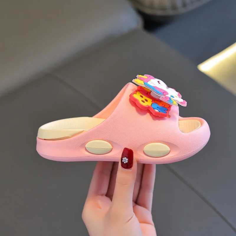 Rainbow Horse Childrens Slippers New Summer Sandals Indoor Home Bath Non-Slip Girls Children Baby Sandals SlippersT250311