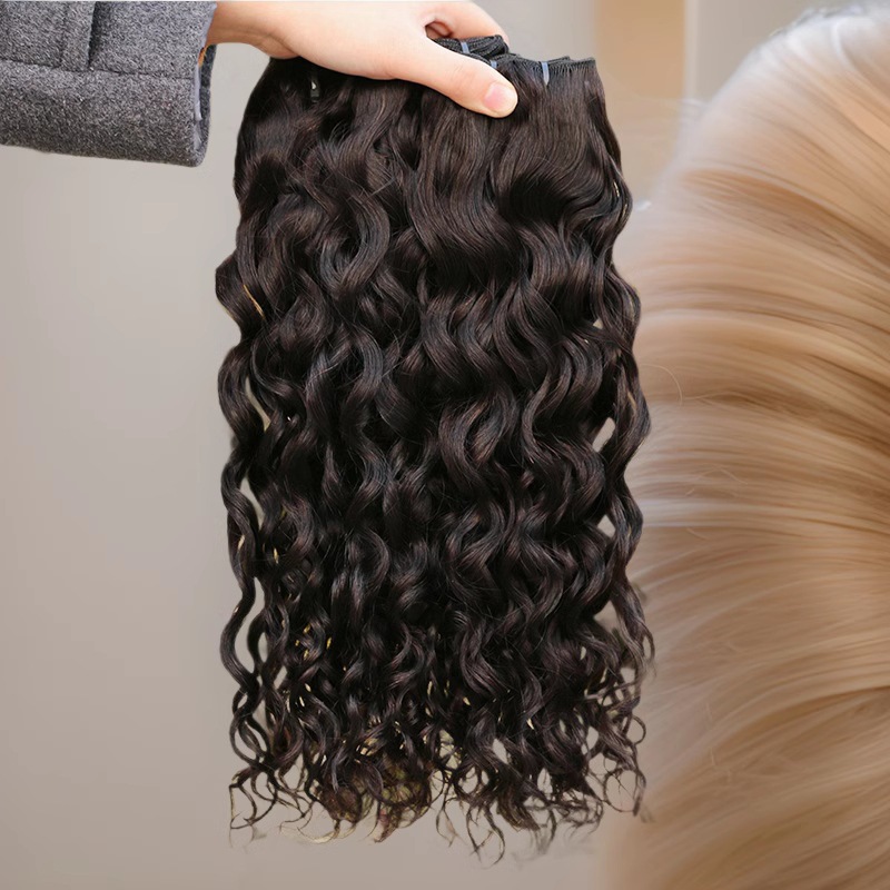 8 to 32 Inch Black Water Wave Human Remy Hair Bundles Natural Look High Quality Durable and Tangle Free Perfect for Versatile Styling and Everyday Wea