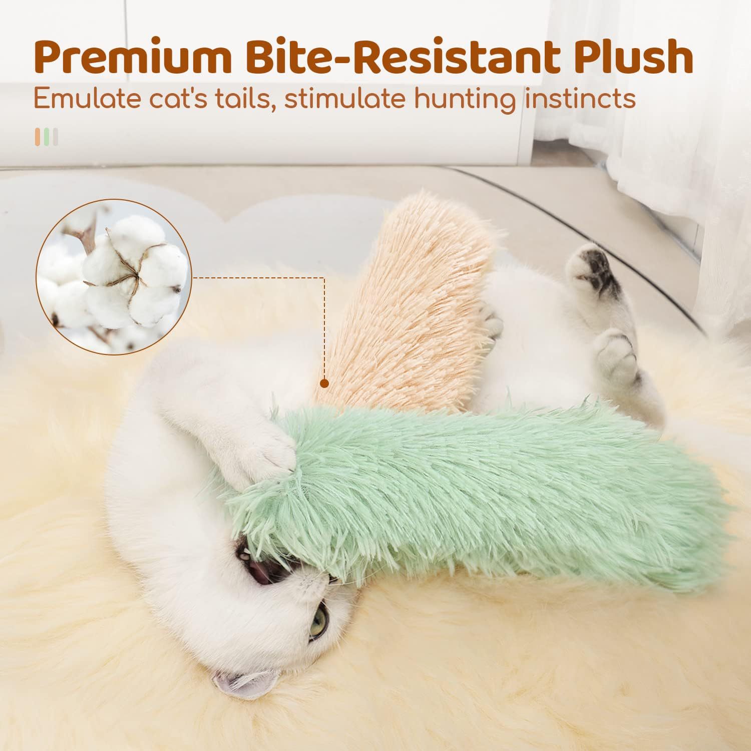cat Pillows Plush Catnip-Infused Cat Pillow for Feline Comfort and Sleep Soft Long-Hair Cozy Bed for Cats