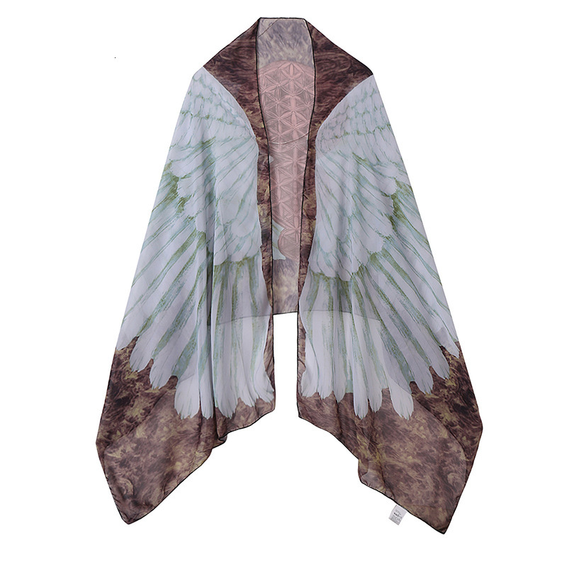 Beach Women's Printed Wings Towel, Sun Protection Decoration Beach Shawl, Available In Multiple Colors