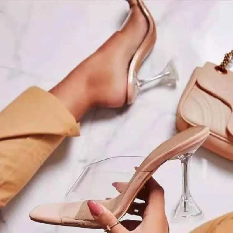 Summer Designer Sandals New Womens Sandals Sexy and Fiable High Heel Open Toe Thin Sole Slope Heel Large Womens SlippersXJ250311