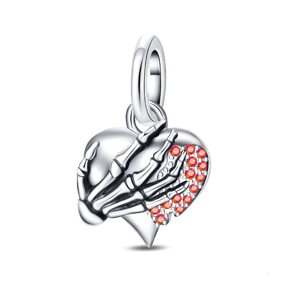 New Hot Selling S925 Jewelry DIY Jewelry Accessories Fit Snake Chain beads Bracelet 925 Sterling Silver Halloween Skull Rose Charms Bead