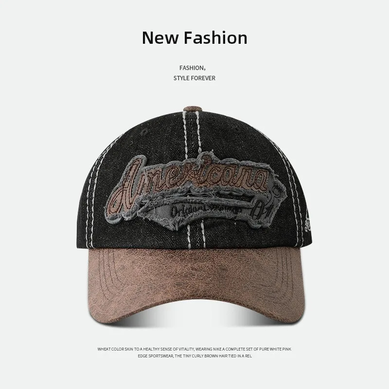 Punk letter baseball cap womens hiphop retro snaps cotton outdoor sunshade truck driver dad hat gorilla Y2k 250311