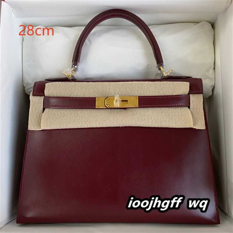 Totes Designer Women Handbag Box Leather Handmade Wax Thread Sewn Platinum Bag Black Small Plain Weave with Silver Buckle Outer Stitching High-end for WomenGO8V