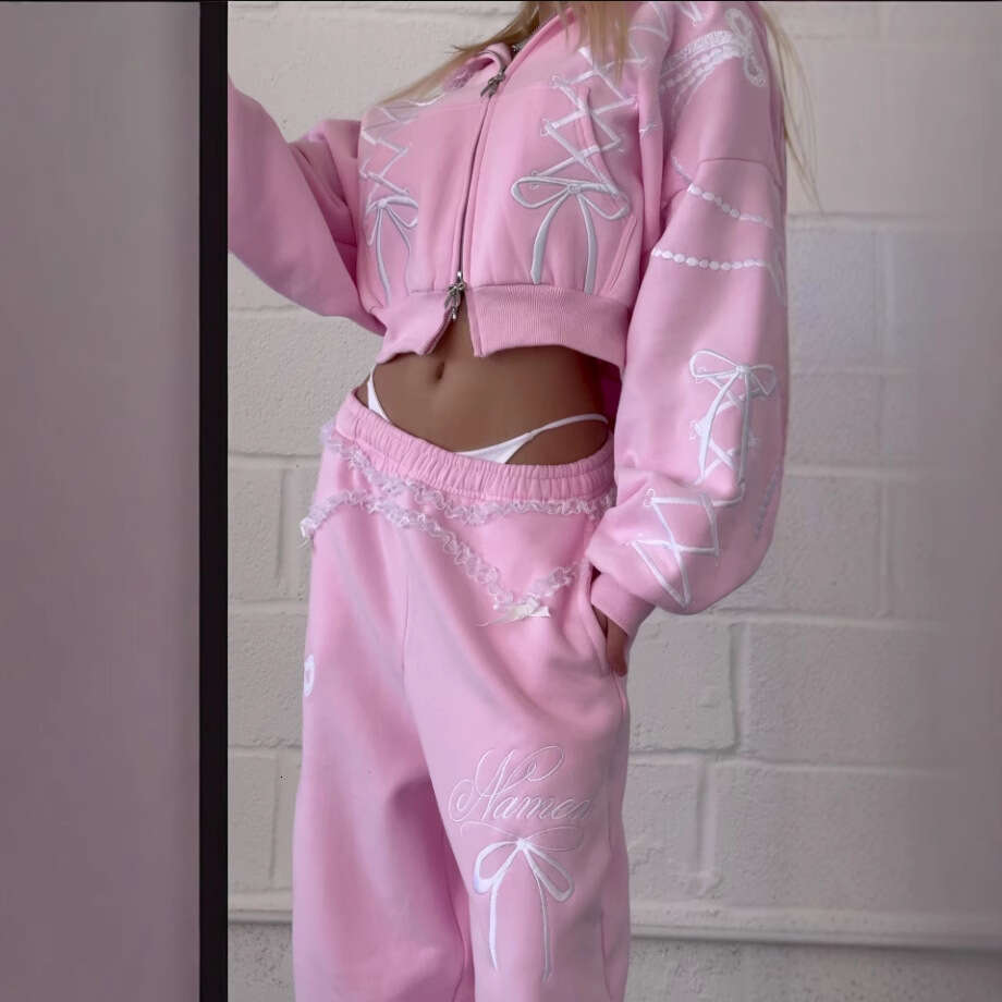 New Aesthetic Trendy Brand Printed Hoodie Y2k Hip-Hop Streetwear Women's Pullover Casual Top Sportswear