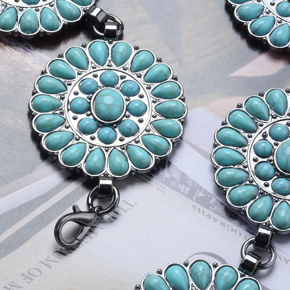 Boho Ethnic Statement Belly Chains Women Body Jewelry Fashion Indian Maxi Vintage Long Resin Stone Waist Chains Necklace 250311