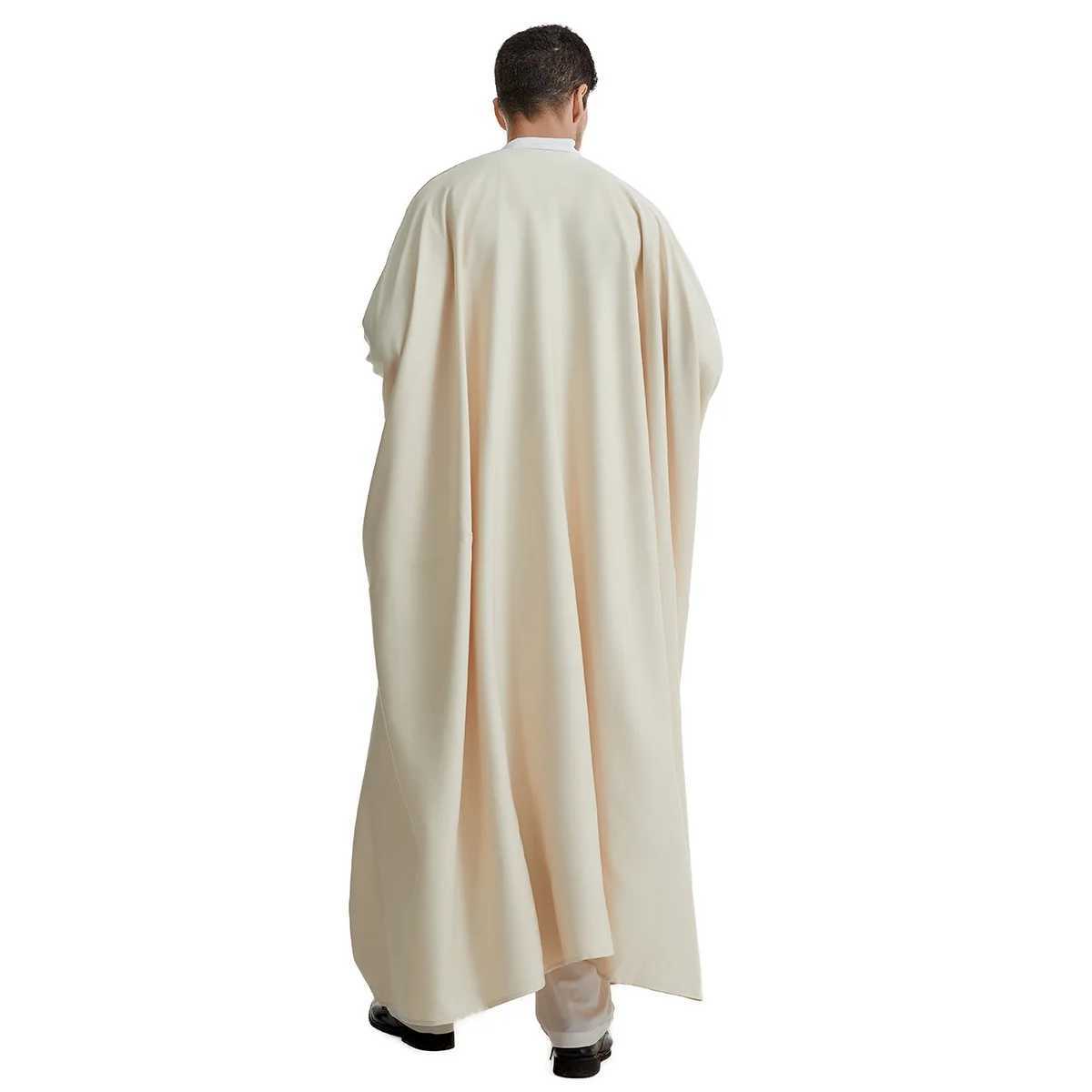Muslim Men Open Abaya Cardigan In Jubba Thobes Saudi Arabia Iran Dubai UAE Mens Coat Islamic Fashion Kaftan Qamis HommeXJ250310