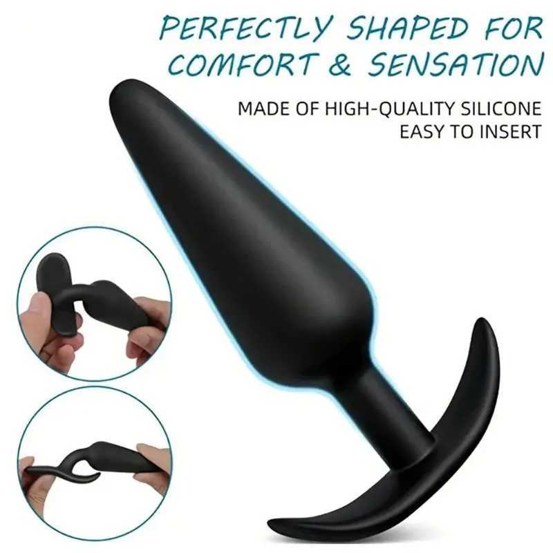 3 Different Size Anal Plug Soft Silicone Anal Butt Plug Stimulator Adult Sex Toys for Men/Women Prostate Massager Anal TrainerXJ250311