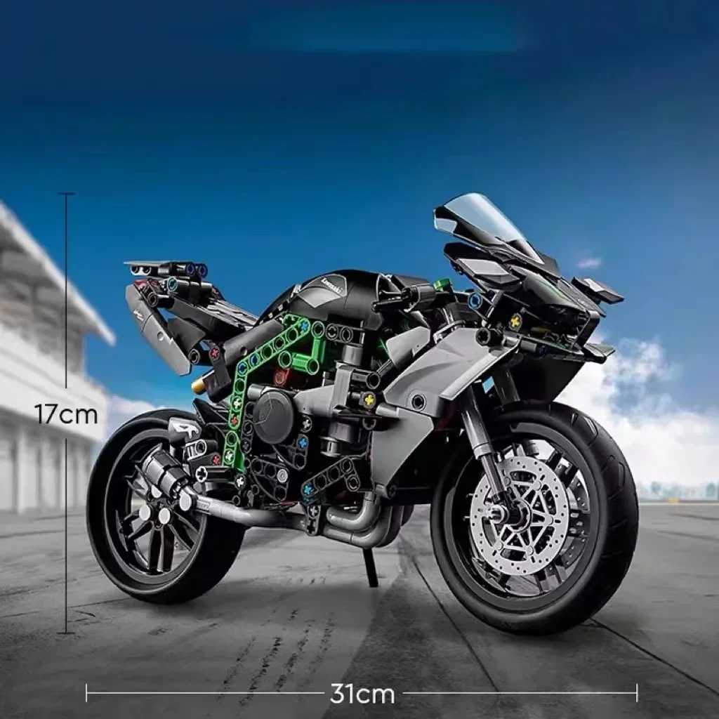 2024 New 42170 Technical H2R Motorcycle Building Blocks Speed Motorbike Racing Car Model Vehicle Toys B for Kids Boy GiftsC250311