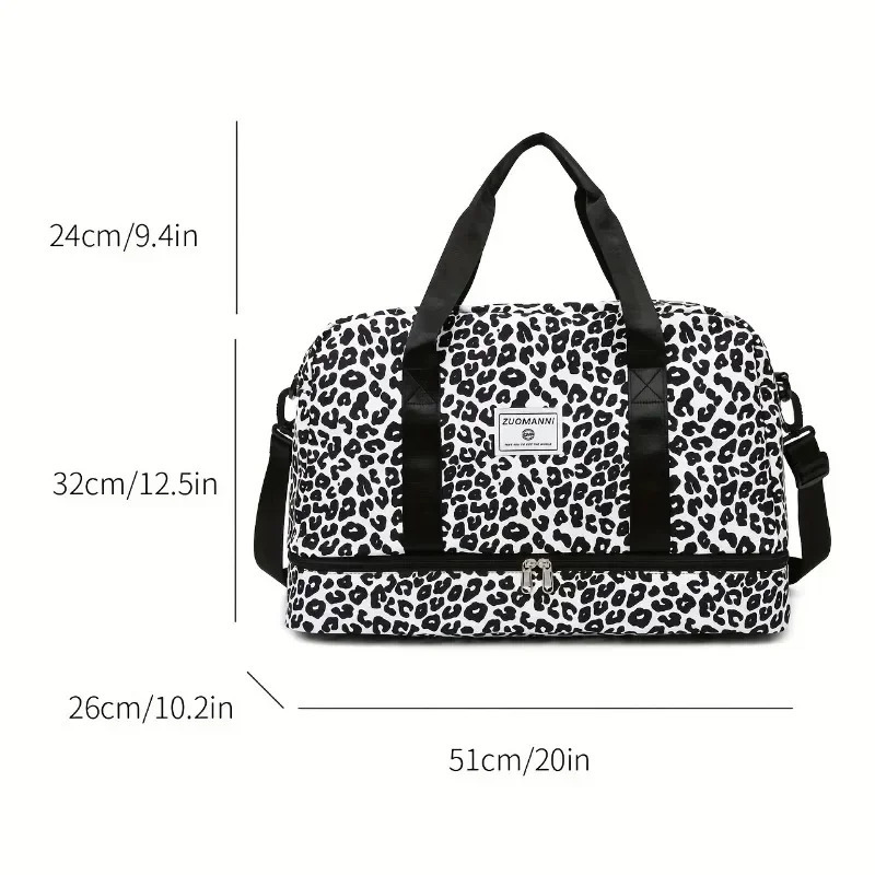 Animal pattern shoulder bag travel storage 250311