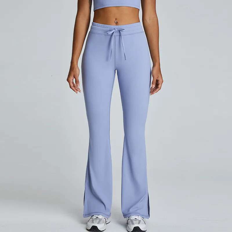 Women High Waist Threaded Flare Slim Solid Color Elastic Butt Lift Skinny Yoga Leggings Gym Fiess Runing Pants