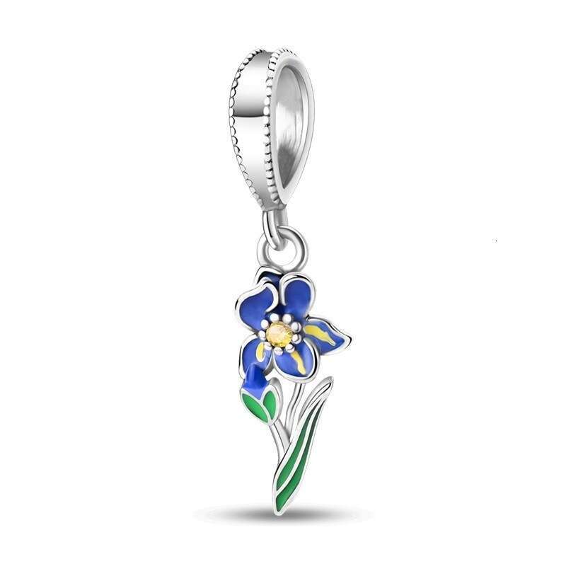 925 Sterling Silver Cute Mushroom Charms Cactus pendant Bicycle beads DIY bracelet necklace for women jewelry making gift
