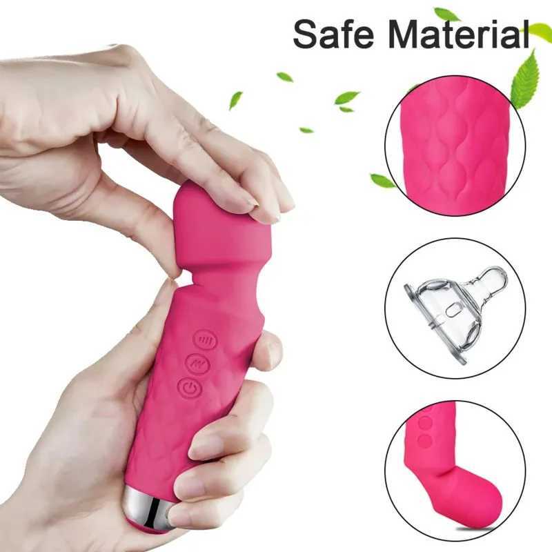 Mini Powerful Vibrator Magic Wand Female G-Spot Massager USB Charging Adult Sex Products Female Sex ToysXJ250311