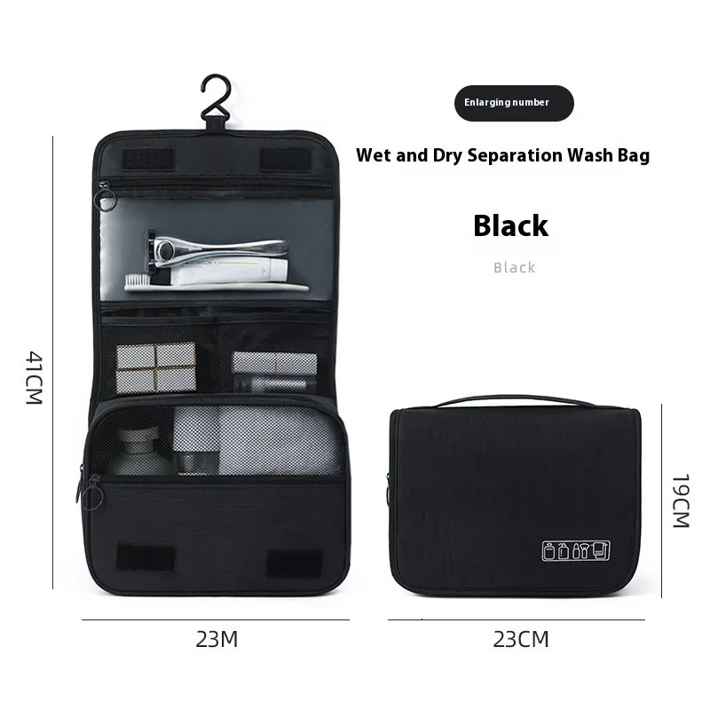 Foldable toilet bag organizer hanging storage bathroom makeup box travel business 250311