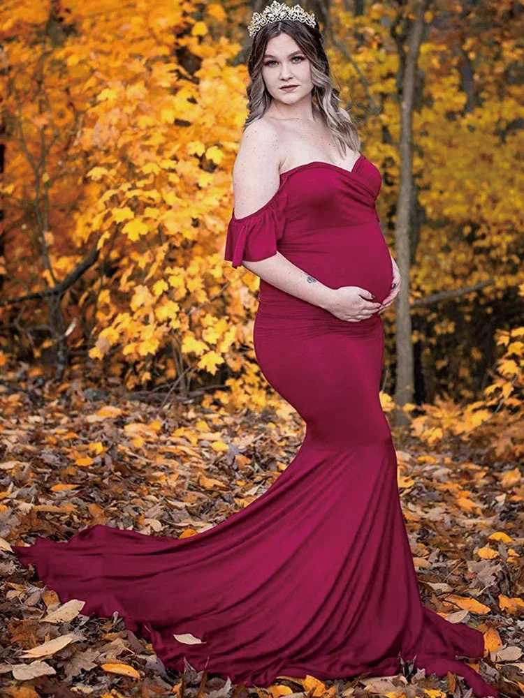 Maternitys Short Sleeve Dresses Sexy V Neck Gown Maxi Long Photography for Pregnant Women Pregnancy Photo Shoot X250224