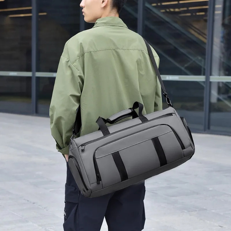 Minimalist Mens Waterproof Traver Bag High Quality y ner Duffle Large Capacity Shoulder with Shoe Compartment 250311