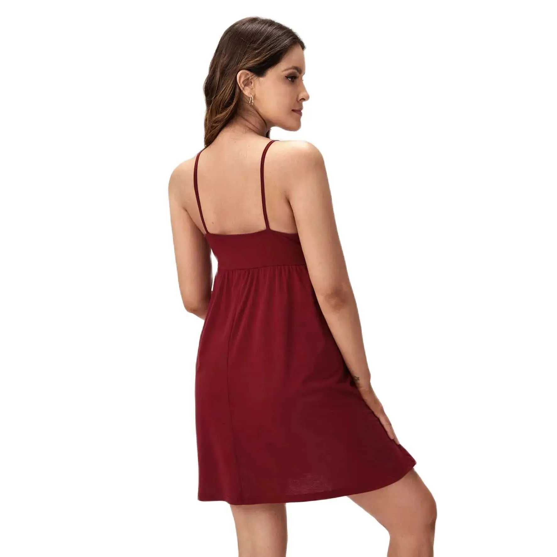 Pregnant Womens Dress Fashion New Style Womens Solid Belt Breastfeeding Sleeveless Spring/Summer Long DressT250311