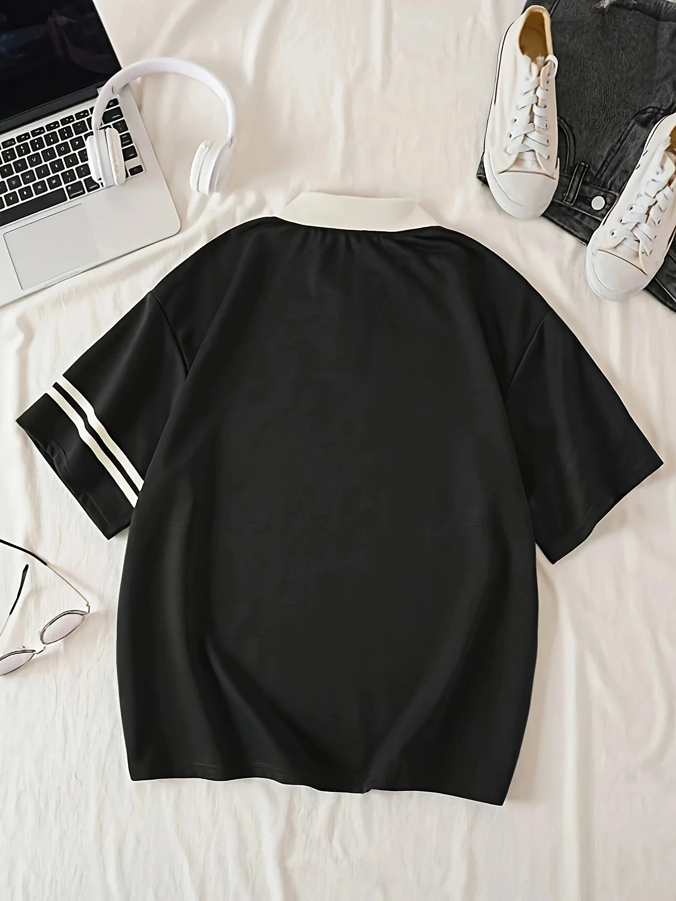 Mens Chicago Print Loose Polo Shirt Fashion Short Sleeve Lapel Sports Tshirt Men Women Activewear Oversized Unisex Tops 250311