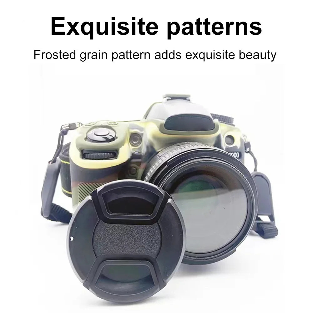 49mm 52mm 55mm 58mm 62mm 67mm 72mm 77mm Camera Lens Cap SnapOn CenterPinch Cover for DSLR 250304