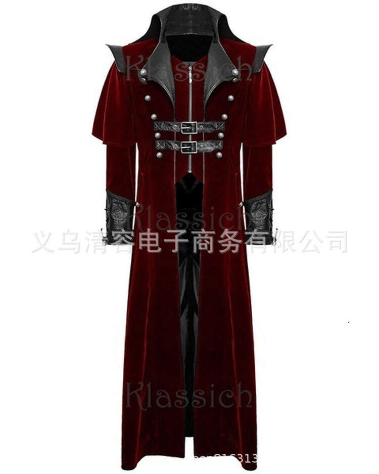 New Gothic Style Stage Performance Vampire Coat, Men's Trench Coat