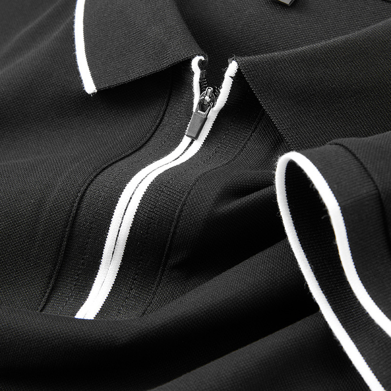 tracksuit Zipper Polo Shirt Short T-shirt Flip Collar Summer Casual Half Sleeve Leading Clothes Men's Wear Women