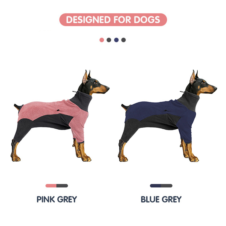 dog clothes Adjustable Full-Coverage Dog Coat with Thickened Warm Cotton, High Neck & Fleece Lining for Ultimate Comfort & Warmth