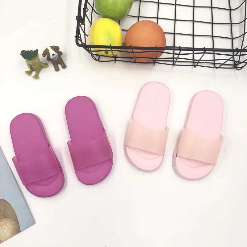 Baby Slippers Boy Girl Summer Kids Solid Shoes Non-slip Beach Sandals Toddler Indoor Bathroom Children SlippersT250311