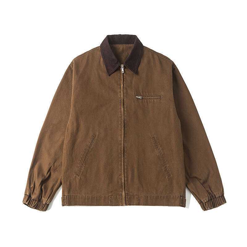 Washed Workwear For Men In Spring 2025, New Trendy Brand Loose Top, American Pilot Jacket