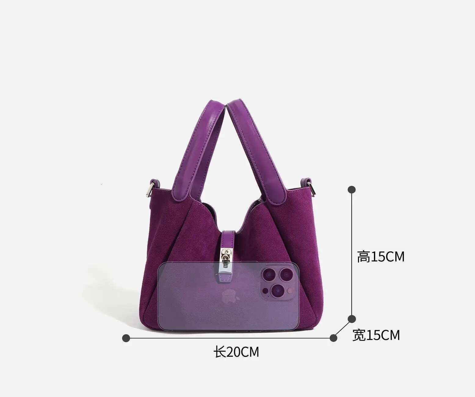 Fall And Winter 2025 New High-End Suede Leather Shoulder Bag Cowhide Basket Handbag Simple Commuter Versatile Crossbody Bags