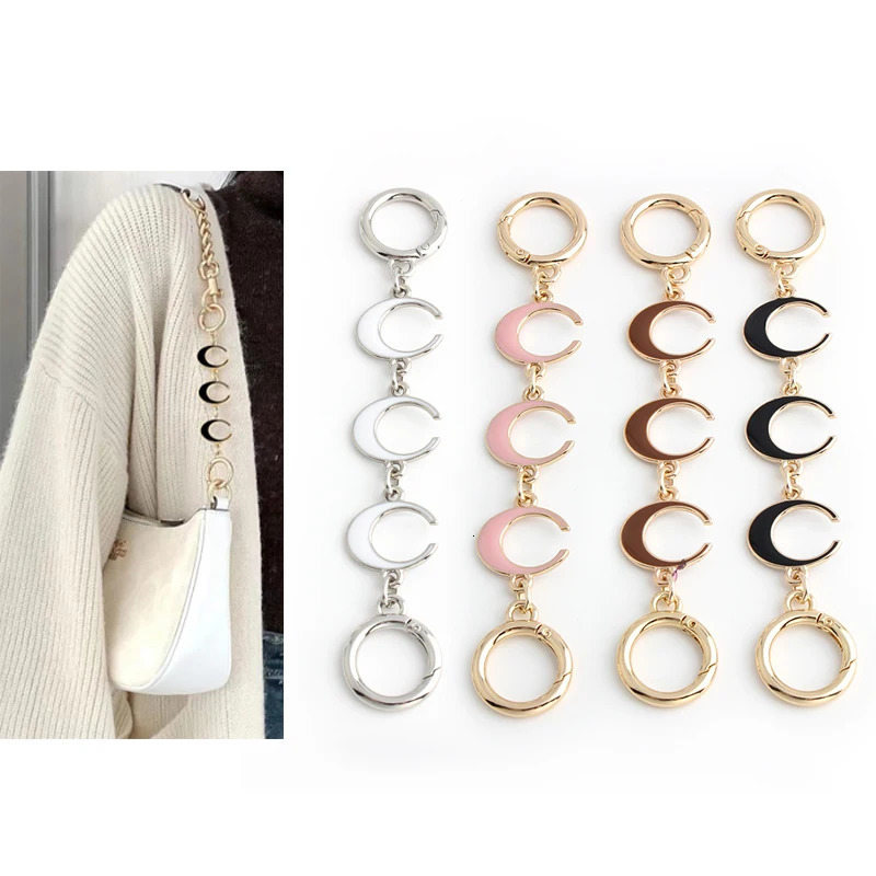 1PC Moon Shape Wallet Shoulder Bag Extension Chain with Alloy Spring Door Knocker for Underarm Replacement Accessories 250311
