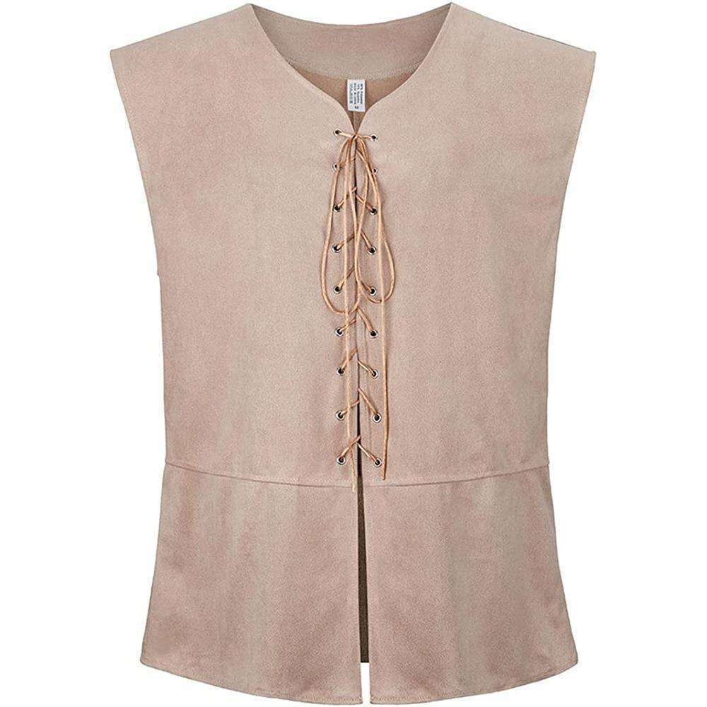 Medieval Renaissance Pirate Gothic Steampunk Strap Vest 2025 New Casual Fashion Trendy Clothing