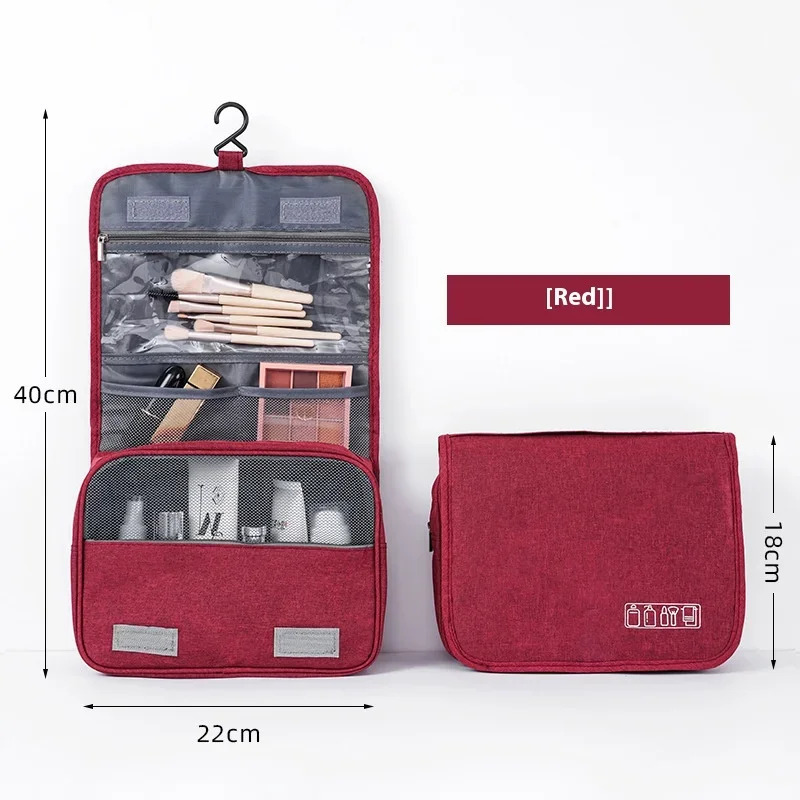 Foldable toilet bag organizer hanging storage bathroom makeup box travel business 250311