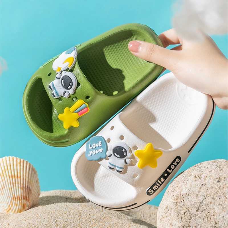 Spaceman Slippers For Children Home Indoor Slides Cute Astronaut Anti-Slip Bathroom Baby Outdoor Sandals For Boys And GirlsT250311