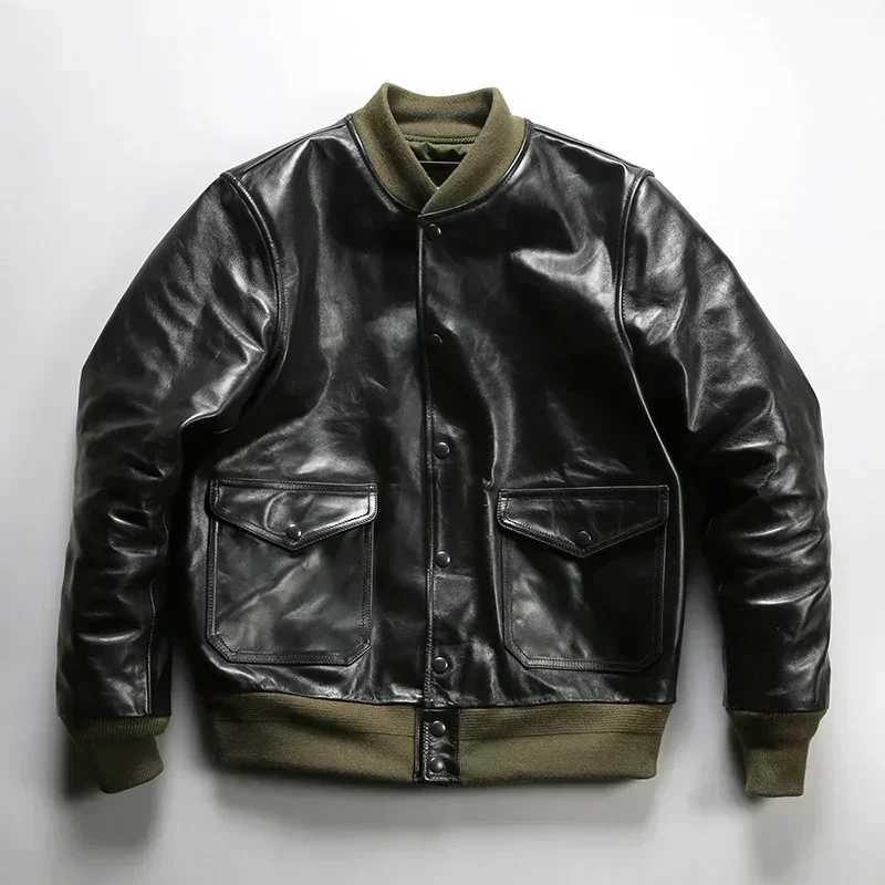 US Size Super Top Quality Heavy Genuine Japan Leather Slim Classic Horsehide Stylish Rider Jackets T250311