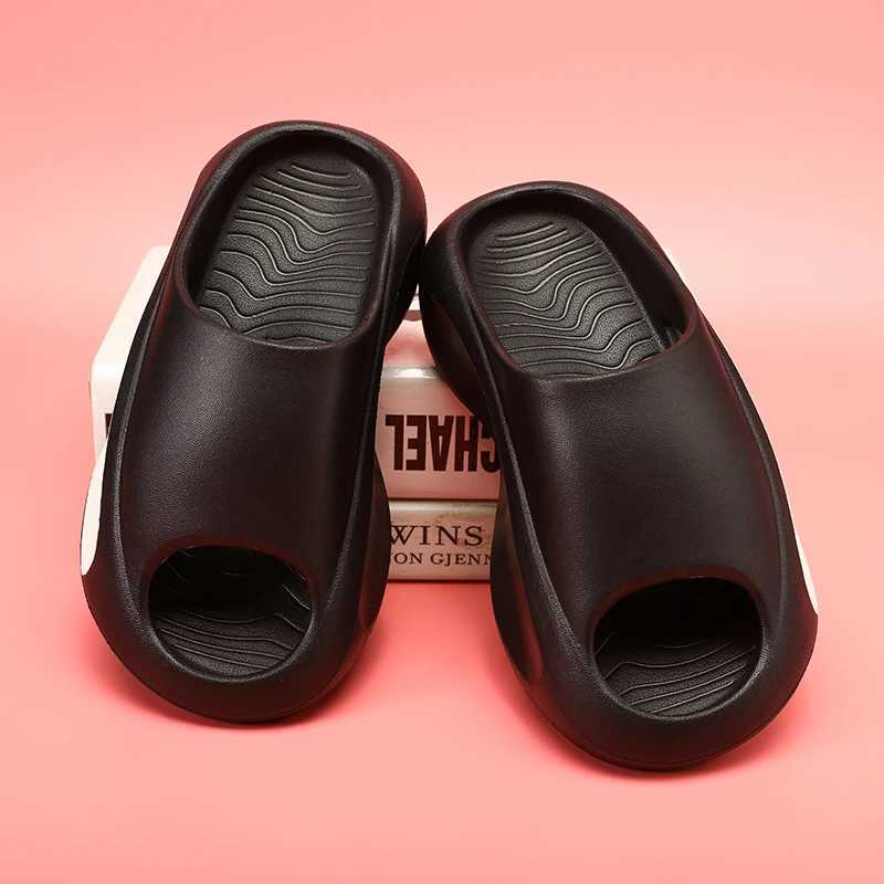 Summer Children Casual Slippers Solid Color Breathable Non-Slip Home Bathroom Beach Kids Soft Slippers Boys Girls Indoor ShoesT250312