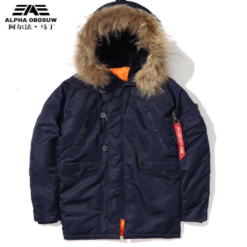 Martin N3b Coat, American Flying Cotton Jacket, Warm And Windproof, Medium To Long Windbreaker For Men, Trendy