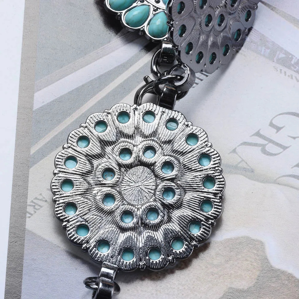 Boho Ethnic Statement Belly Chains Women Body Jewelry Fashion Indian Maxi Vintage Long Resin Stone Waist Chains Necklace 250311