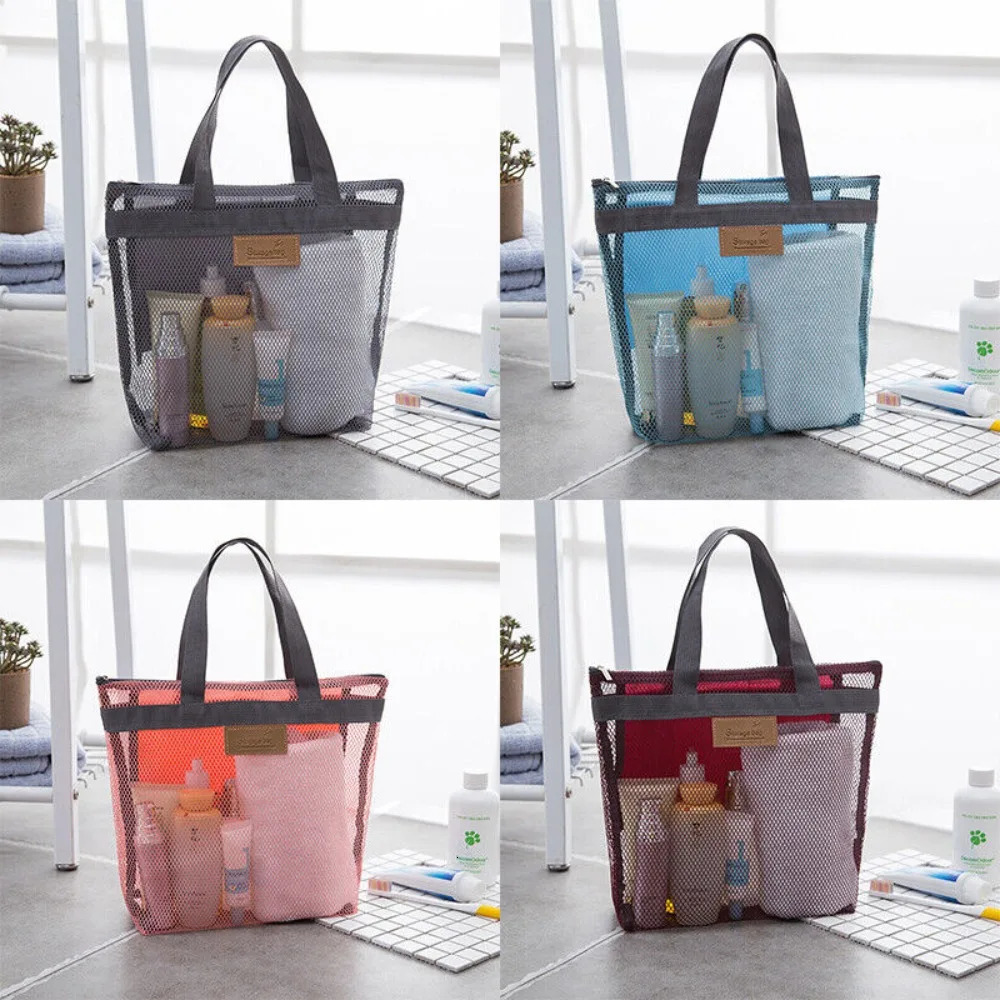 Mesh Beach Bag Large Handbag Tote Carry Net Bags for Summer Travel R250311
