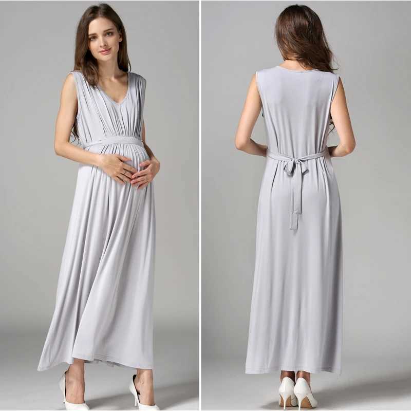 Emotion Moms Womens Long Summer Party Evening Dresses Maternity Breastfeeding Dress Pregnancy Dresses for Pregnant WomenT250311