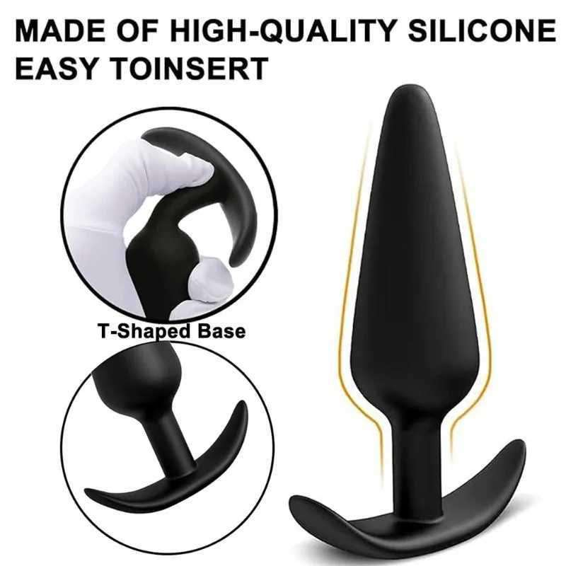 3 Different Size Anal Plug Soft Silicone Anal Butt Plug Stimulator Adult Sex Toys for Men/Women Prostate Massager Anal TrainerXJ250311