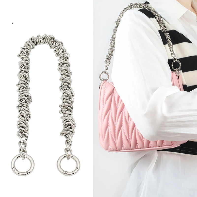 Exquisite Irregular Handbag Chain Metal Handle For Shoulder Bag Replacement Parts Women Accessories 37CM Short Strap 250311