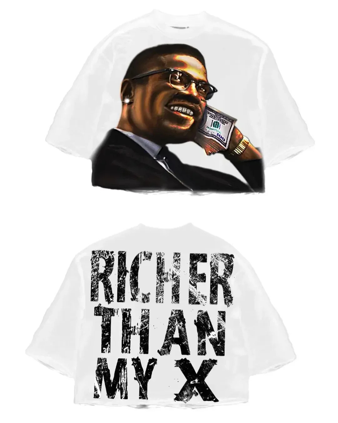 Street T-shirt Y2K Top Rock Hip Hop Graphic Print Oversized T-shirt Mens and Womens Crew Neck Cotton Short-sleeved Top Clothes 250310