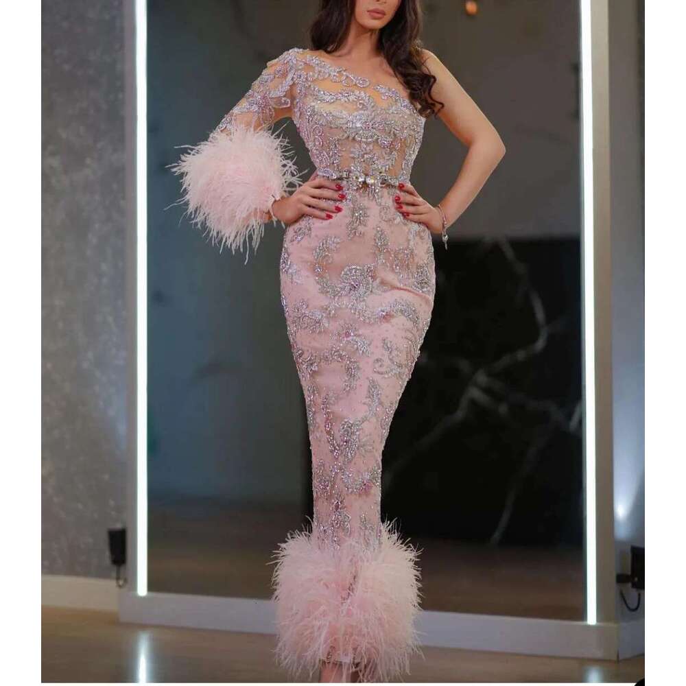 Elegant Black Mermaid Evening Long Sleeve Sexy Tassel High Slit Classic Party Dresses Formal Dress