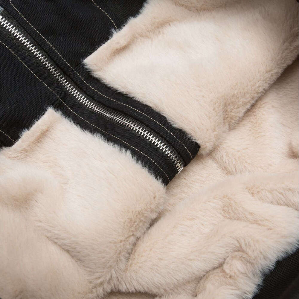 Jiayiku Trendy Brand 2024 Winter New American Thickened With Velvet Inner Hair Collar Hooded Cotton Jacket For Men And Women