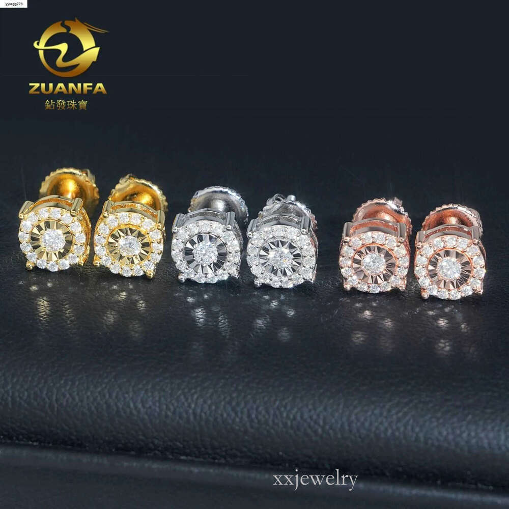 New car ral S sier inlaid D-color moissanite simple and atmospheric earrings
