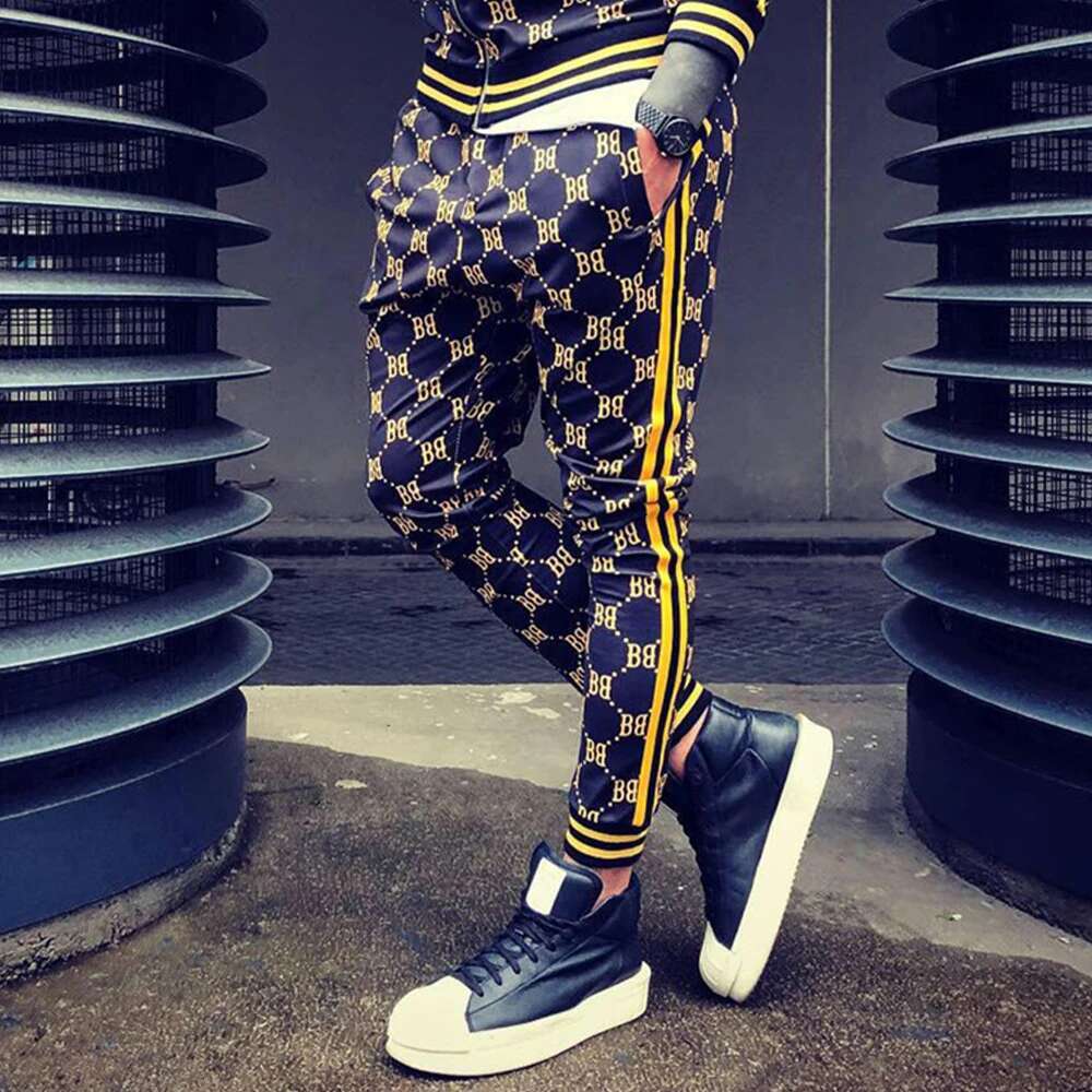 2025 Summer Fashion Designer Tight Fitting Casual Men s 3D Printed Jogging Pants New Drawstring Street Wear Men s Pants Casual Pants