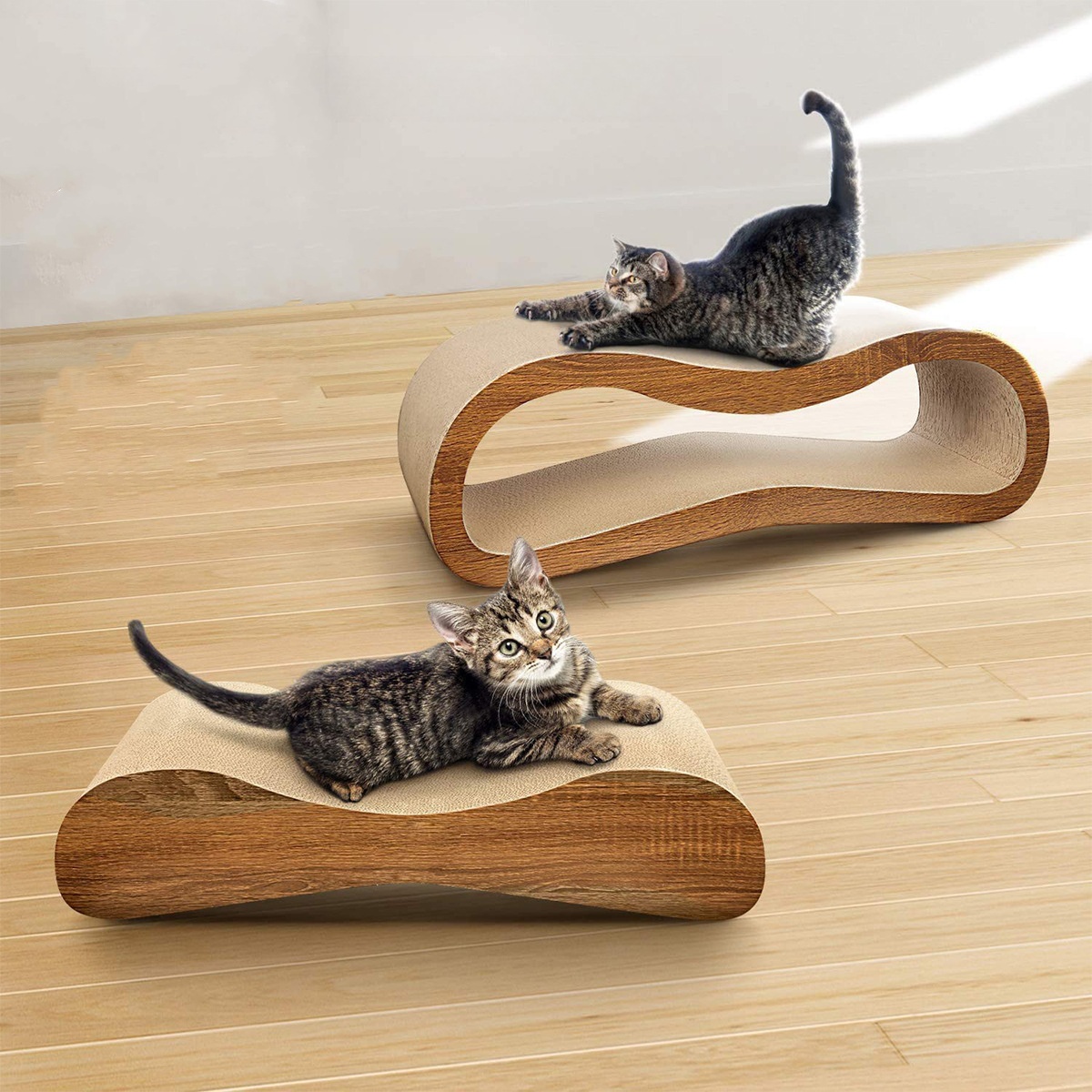 2-in-1 cat scratch board corrugated paper lounge chair bed board cat stool claw grinder artifact environmentally friendly corrugated paper cat scratch